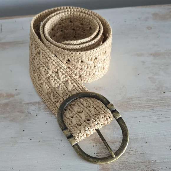 Sezane 100% Rafia Woven Belt Sezane Fetiche Raffia Belt New | Mercari main image 2